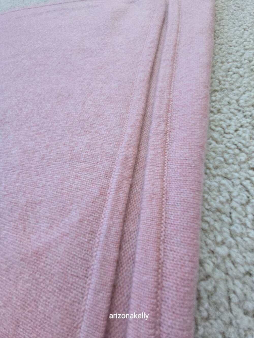 NWOT Cashmere Knit Scarf Pink - Picture 7 of 14